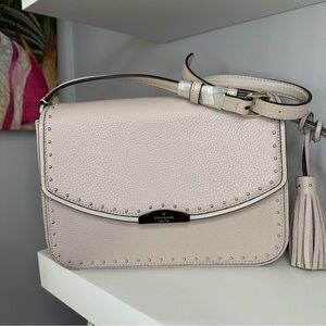 Kate Spade Cream Crossbody with Tassel Detail